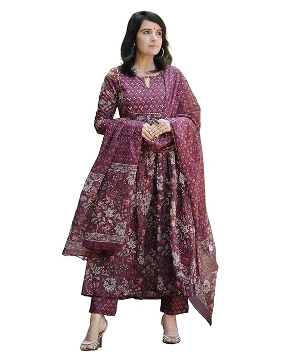 Alvami Women Printed Kurta and Pant Set with Dupatta